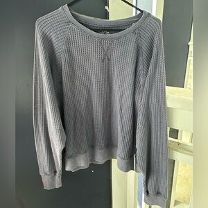 Blue Waffle Pullover